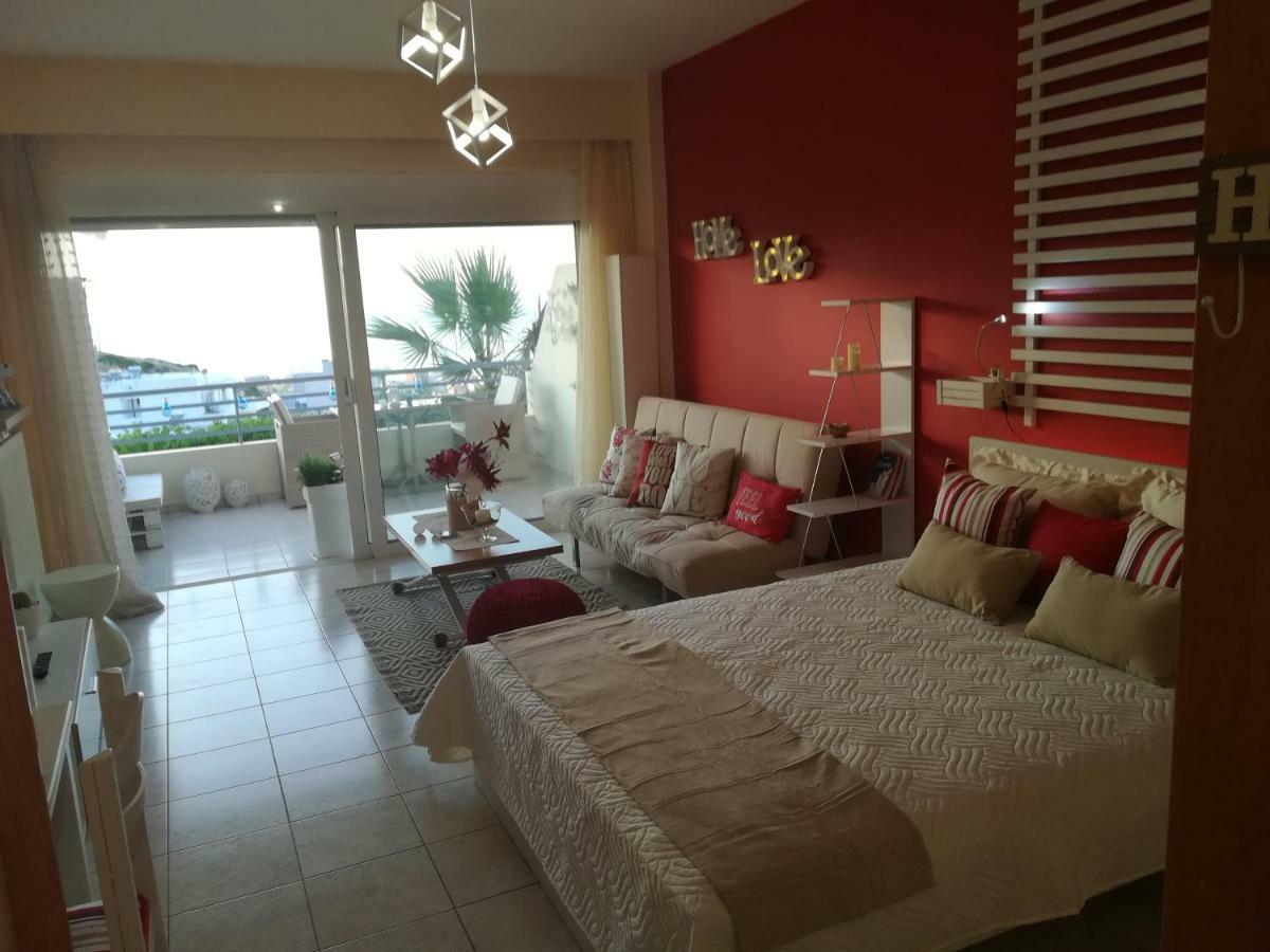 Sea View Cozy Studio Near Center Of Rethymno Town Kültér fotó
